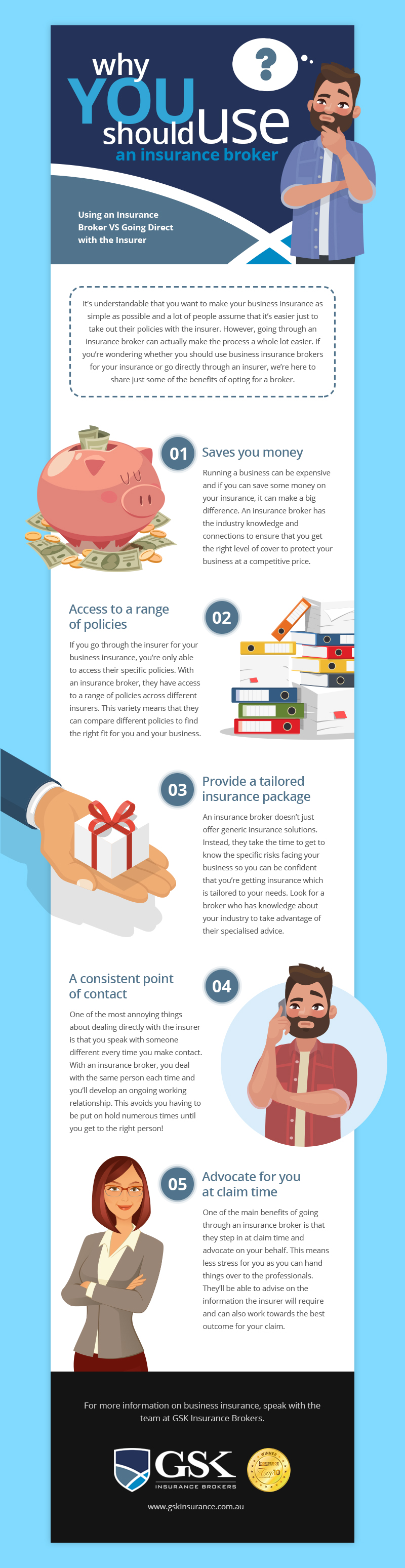 Why you should use an insurance broker infographic